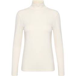 Soaked in Luxury Slhanadi Rollneck Ls Toppe & T-Shirts 30403340 Whisper White MEDIUM