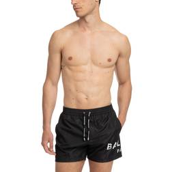 Balmain Black Printed Swim Shorts 010 BLACK/WHITE