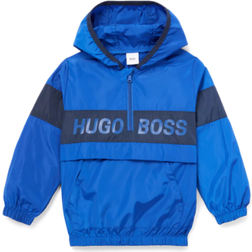 HUGO BOSS Kid's Water Repellent Windbreaker with Half-Zip - Blue (J26404-428)