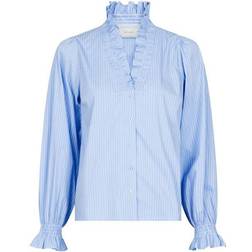 Neo Noir Brielle Stripe Shirt - Light Blue