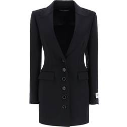 Dolce & Gabbana Single Breasted Technical Jersey Turlington Jacket - Black