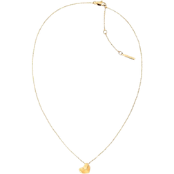 Calvin Klein Faceted Heart Necklace - Gold