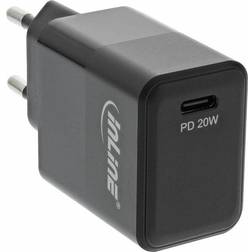 InLine Netzteil 20 Watt 20 W, Power Delivery USB Ladegerät, Schwarz
