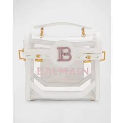 Balmain White B-Buzz 23 Shoulder Bag 0CY TRANSPARENT/BLAN UNI