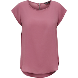 Only Vic Loose Short Sleeve Top - Pink