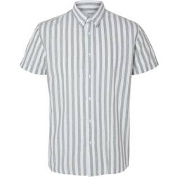 Selected Reg New Linen Shirt - Grey