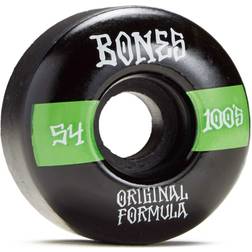 Bones Wheels OG Formula Skateboard Wheels 100 54mm V4 Sidecut 4pk Black str. 54mm