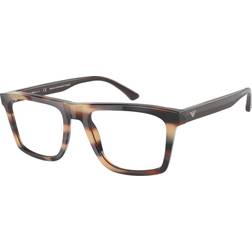 Emporio Armani 0EA3185 til Herrer Rektangulære Brun Tilgængelige linser: Enkeltstyrkeglas Flerstyrkeglas