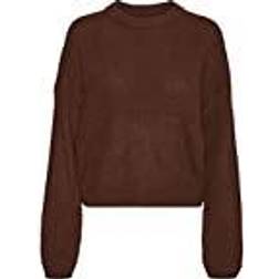 Noisy May Ribbed Sweater - Brown