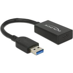 DeLock USB A - USB C 3.1 Gen.2 M-F Adapter 0.2m