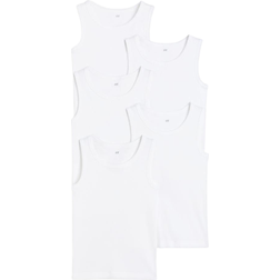 HM Cotton Tank Tops 5-pack - White