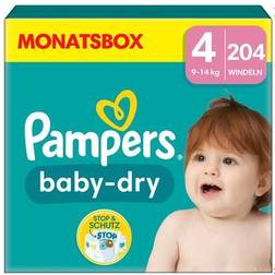 Pampers Baby Dry bleer str.4 9-14kg månedskasse