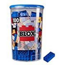 Simba 104118906 Blox Steine in Dose, Konstruktionsspielzeug, 100, blau
