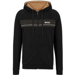 Hugo Boss Cotton Terry Hooded Jacket - Black