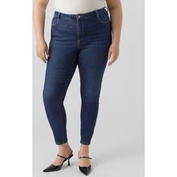 Vero Moda Curve Mørkeblå skinny-jeans Mørkeblå denim