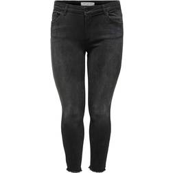 Only Carwilly Reg Ank Skinny Jeans Black Noos