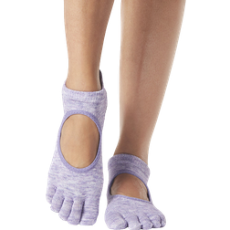 ToeSox Full Toe Bellarina Yoga Socks - Heather Purple