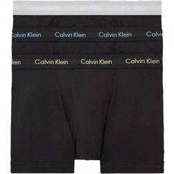 Calvin Klein Cotton Stretch Trunks 3-pack - Black/Ocean Storm