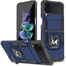 Wozinsky Samsung Galaxy Z Flip4 Håndværker Cover m. Stander & Metal Plade Blå