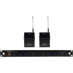 Audix AP62BP Wireless mic system, R62 2ch receiver, 2x B60 bodypack transmitters