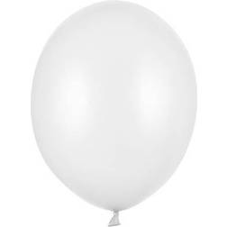 Hvid Metallic Ballon 12"