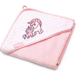 BabyOno Towel håndklæde med hætte af bambus Pink 100x100 cm