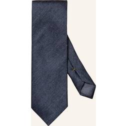 Eton Dark Blue Silk & Linen Tie Slips hos Magasin Blå