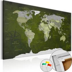 Artgeist Malachite World Grønt verdenskort Billede