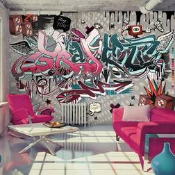 Artgeist Fototapet Graffiti: hey You! 300 x 210 cm