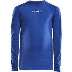 Craft Sportswear Pro Control Kompressions T-Shirt Langærmet Blå & Hvid 122/128