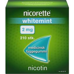 Nicorette Whitemint 2mg 210 stk Tyggegummi