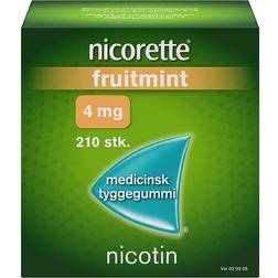 Nicorette Fruitmint 4mg 210 stk Tyggegummi