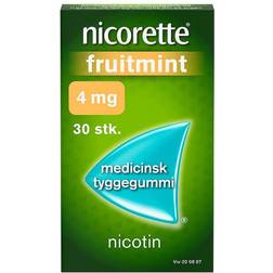 Nicorette Fruitmint 4mg 30 stk Tyggegummi