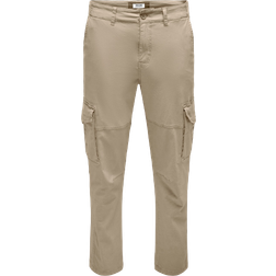 Only & Sons Dean Life Tap Cargo Pant - Grey/Crockery