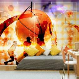 Artgeist Selvklæbende fototapet Basketball 441 x 315 cm
