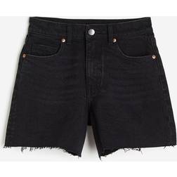 H&M High Denim Shorts - Black