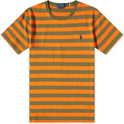 Polo Ralph Lauren Orange/grøn stribet T-shirt med ikonlogo Orange/Grøn