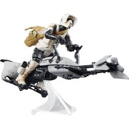 Star Wars Speeder Bike with Scout Trooper & Grogu Vintage Collection Vehicle with Figures