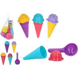 Sæt med legetøj til stranden Ice Cream Color Beach 9 stk