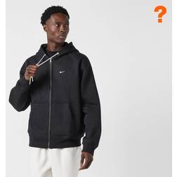 Nike Solo Swoosh-hættetrøje med fuld lynlås til mænd sort