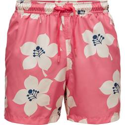 Björn Borg Kenny Badeshorts, Bb Graphic Floral Sunkist Coral, 146-151