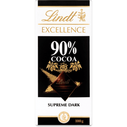 Lindt Excellence Dark 90% Cocoa Chocolate Bar 100g 1pack