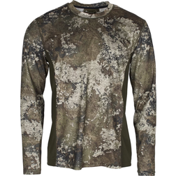 Pinewood Furudal Camou langærmet T-shirt, Strata/Mossgrøn