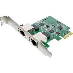 InLine Dual Gigabit Netzwerkkarte, 2X RJ45 2.5GBit/s, PCIe x1, inkl. Low Profile Slotblech