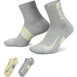 Nike Strømper Multiplier Running No-Show Socks 2 Pairs sx7554-938 Størrelse