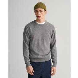 Gant Herre Classic crewneck sweater bomuld Grå