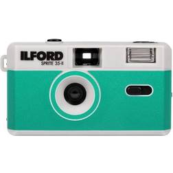 Ilford Sprite 35-II Reusable/Reloadable 35mm Analog Film Camera Silver and Teal
