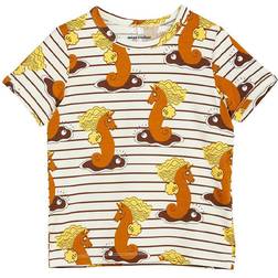 Mini Rodini Unicorn Seahorse AOP T-shirt Brown -128/134