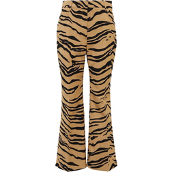 Stella McCartney Tiger-Print Flared Pants - Beige