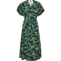 Gestuz Omaia Wrap Dress - Green Flower